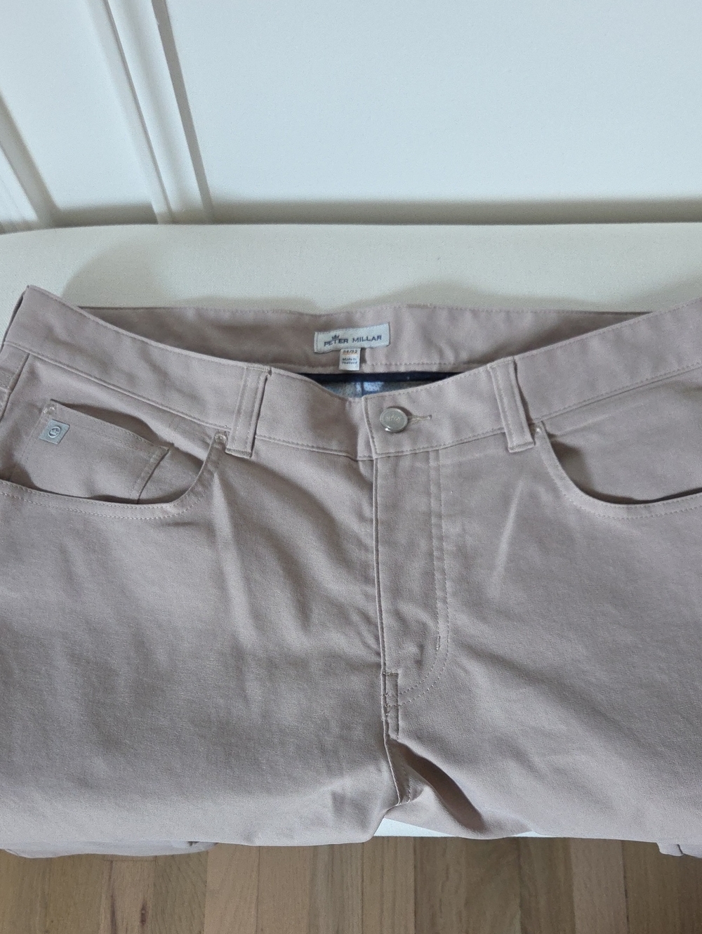 Peter Millar Slim Chinos in Light Khaki Size 34x32 - Picture 5 of 5